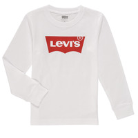 vaatteet Pojat T-paidat pitkillä hihoilla Levi's L/S BATWING TEE Valkoinen