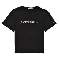 vaatteet Tytöt Lyhythihainen t-paita Calvin Klein Jeans CASSY Musta