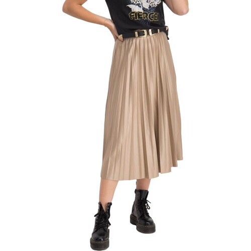 vaatteet Naiset Hame Vila Nitban Midi Skirt - Sand Shell Beige