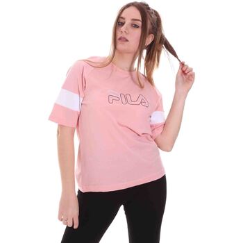 vaatteet Naiset Lyhythihainen t-paita Fila 683283 Vaaleanpunainen