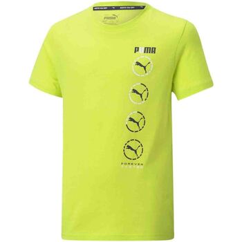 vaatteet Lapset Lyhythihainen t-paita Puma 585855 Keltainen