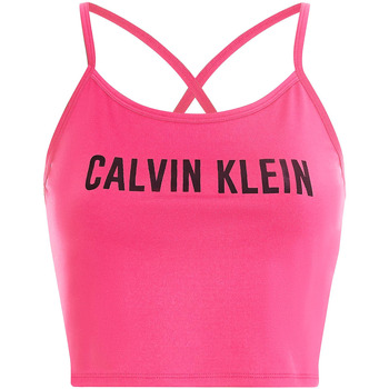 vaatteet Naiset Hihattomat paidat / Hihattomat t-paidat Calvin Klein Jeans 00GWS1K163 Vaaleanpunainen