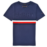 vaatteet Pojat Lyhythihainen t-paita Tommy Hilfiger ELEONORE Laivastonsininen