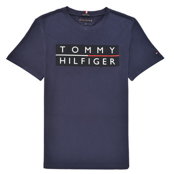 vaatteet Pojat Lyhythihainen t-paita Tommy Hilfiger TERRAD Laivastonsininen