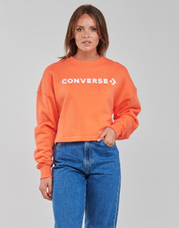 vaatteet Naiset Svetari Converse EMBROIDERED WORDMARK CREW Oranssi