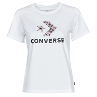 vaatteet Naiset Lyhythihainen t-paita Converse STAR CHEVRON HYBRID FLOWER INFILL CLASSIC TEE Valkoinen