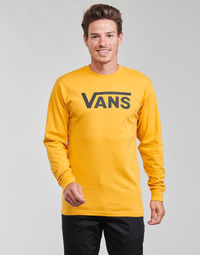 vaatteet Miehet T-paidat pitkillä hihoilla Vans VANS CLASSIC LS Keltainen / Musta