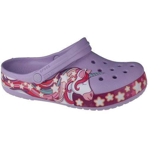 kengät Tytöt Tossut Crocs Fun Lab Unicorn Band Clog Violetti