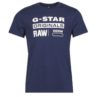 vaatteet Miehet Lyhythihainen t-paita G-Star Raw GRAPHIC 8 R T SS Sininen