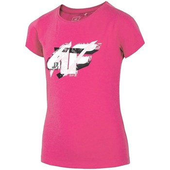 vaatteet Tytöt Lyhythihainen t-paita 4F JTSD002 Vaaleanpunaiset