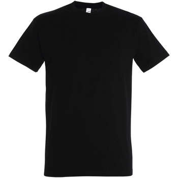 vaatteet Naiset Lyhythihainen t-paita Sols IMPERIAL camiseta color Negro Profundo Musta