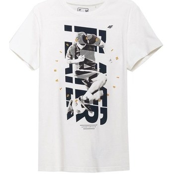 vaatteet Miehet Lyhythihainen t-paita 4F TSM011 Valkoinen