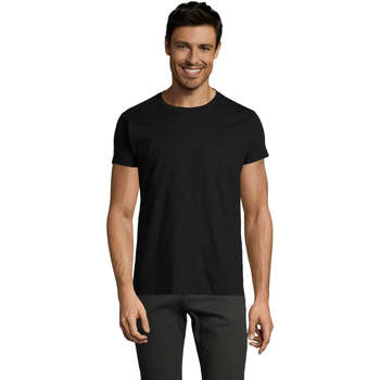 vaatteet Miehet Lyhythihainen t-paita Sols Camiseta IMPERIAL FIT color Negro Musta