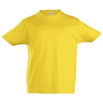vaatteet Lapset Lyhythihainen t-paita Sols Camista infantil color Amarillo Keltainen
