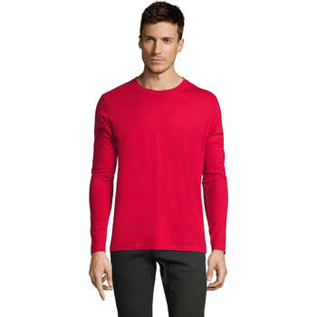 vaatteet Miehet T-paidat pitkillä hihoilla Sols Camiseta manga larga Punainen