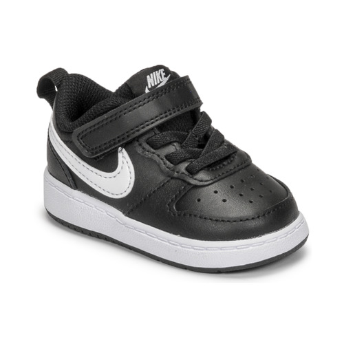 kengät Lapset Matalavartiset tennarit Nike NIKE COURT BOROUGH LOW 2 (TDV) Musta / Valkoinen
