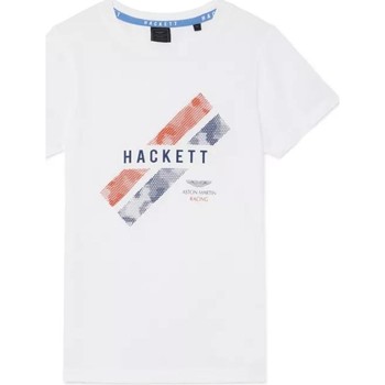 vaatteet Pojat Lyhythihainen t-paita Hackett  Valkoinen