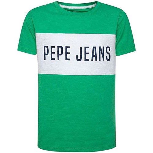 vaatteet Pojat Lyhythihainen t-paita Pepe jeans  Vihreä