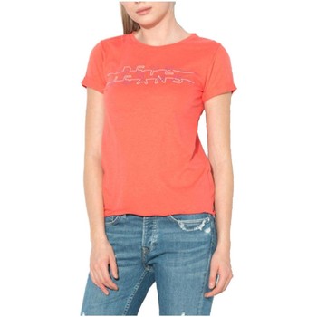 vaatteet Naiset Lyhythihainen t-paita Pepe jeans  Vaaleanpunainen