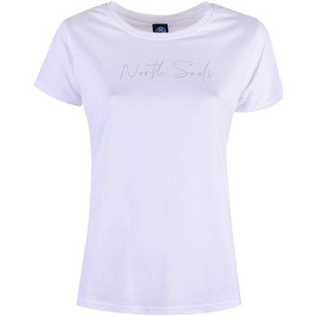vaatteet Naiset Lyhythihainen t-paita North Sails 90 2356 000 | T-Shirt S/S W/Logo Valkoinen