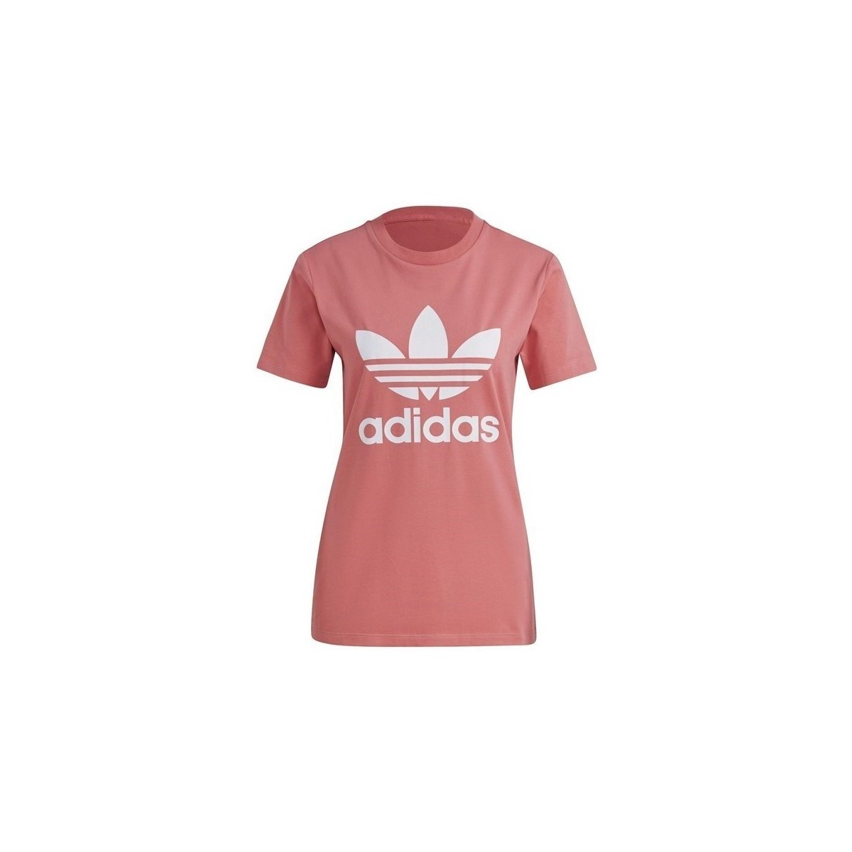 vaatteet Naiset Lyhythihainen t-paita adidas Originals W 3STRIPES 21 Vaaleanpunainen