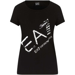 vaatteet Naiset Lyhythihainen t-paita Ea7 Emporio Armani 3KTT28 TJ12Z Musta