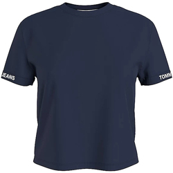 vaatteet Naiset Lyhythihainen t-paita Tommy Jeans DW0DW10130 Sininen
