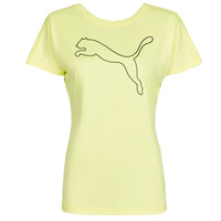 vaatteet Naiset Lyhythihainen t-paita Puma RECYCL JERSY CAT TEE Keltainen