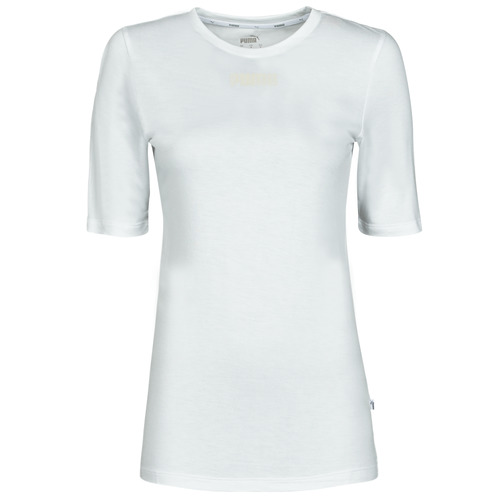 vaatteet Naiset Lyhythihainen t-paita Puma MBASIC TEE Valkoinen