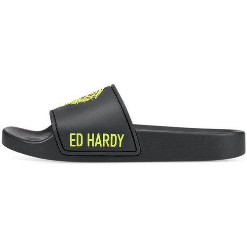 kengät Naiset Varvassandaalit Ed Hardy Sexy beast sliders black-fluo yellow Musta