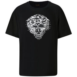 vaatteet Miehet Lyhythihainen t-paita Ed Hardy Tiger-glow t-shirt black Musta