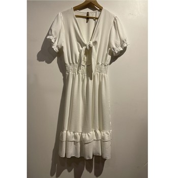 vaatteet Naiset Lyhyt mekko Fashion brands 9176-BLANC Valkoinen