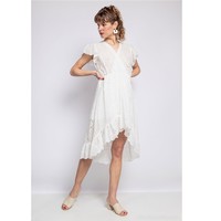 vaatteet Naiset Lyhyt mekko Fashion brands U5233-BLANC Valkoinen