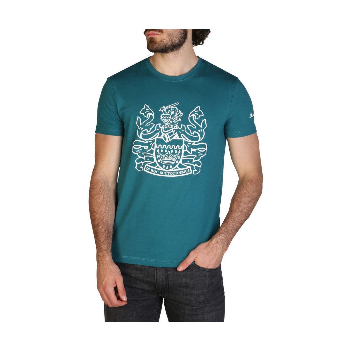 vaatteet Miehet Lyhythihainen t-paita Aquascutum - qmt002m0 Vihreä