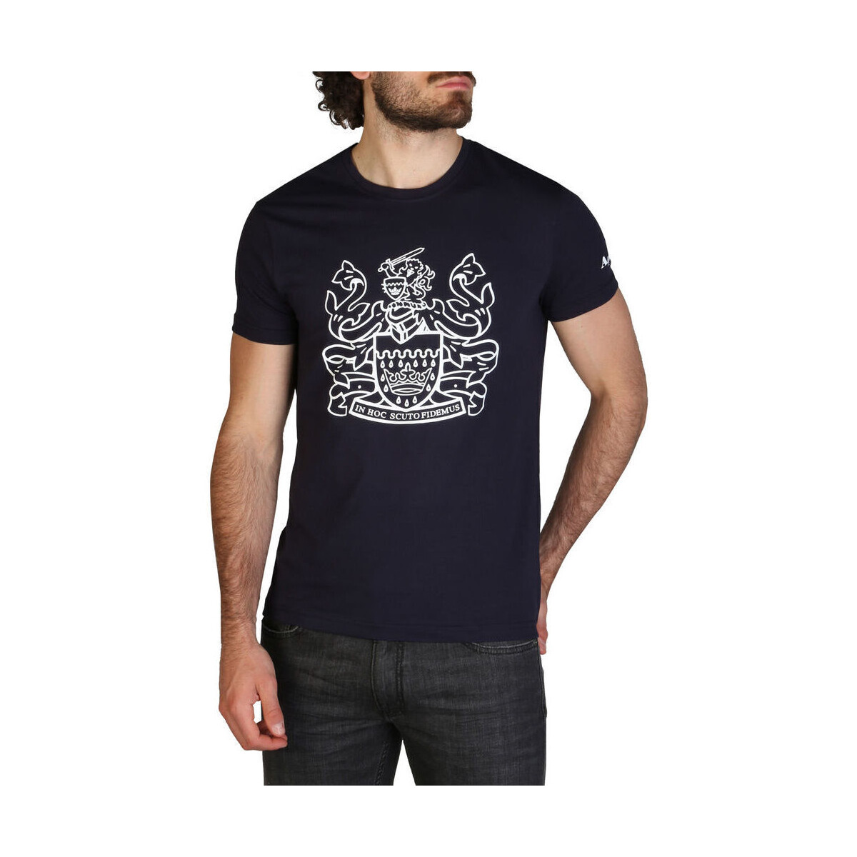 vaatteet Miehet Lyhythihainen t-paita Aquascutum - qmt002m0 Sininen