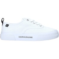 kengät Naiset Matalavartiset tennarit Calvin Klein Jeans YW0YW00054 Valkoinen