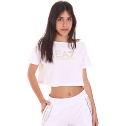 vaatteet Naiset Lyhythihainen t-paita Ea7 Emporio Armani 3KTT03 TJ28Z Valkoinen