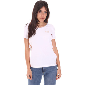 vaatteet Naiset Lyhythihainen t-paita Ea7 Emporio Armani 3KTT51 TJ9VZ Valkoinen
