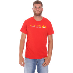 vaatteet Miehet Lyhythihainen t-paita Sundek M049TEJ7800 Punainen
