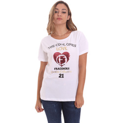vaatteet Naiset Lyhythihainen t-paita Fracomina FP21ST3023J40013 Valkoinen
