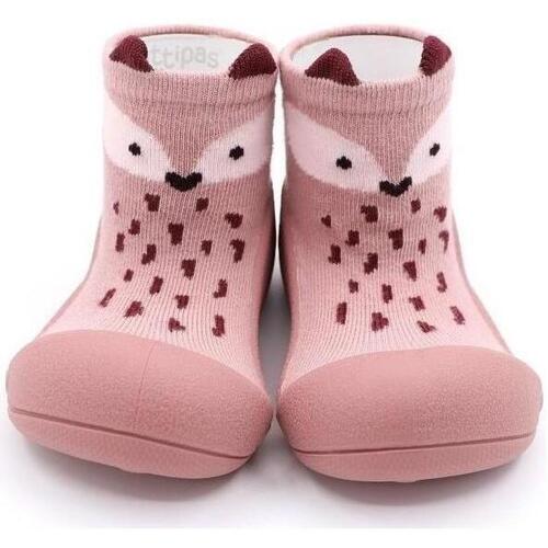kengät Lapset Vauvan tossut Attipas Endangered Animal Fox - Pink Vaaleanpunainen