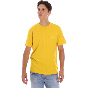 vaatteet Miehet Lyhythihainen t-paita Calvin Klein Jeans K10K103307 Keltainen