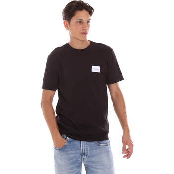 vaatteet Miehet Lyhythihainen t-paita Calvin Klein Jeans K10K107281 Musta