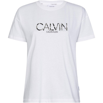 vaatteet Naiset Lyhythihainen t-paita Calvin Klein Jeans K20K201861 Valkoinen