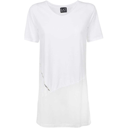 vaatteet Naiset Lyhythihainen t-paita Ea7 Emporio Armani 3KTT36 TJ4PZ Valkoinen