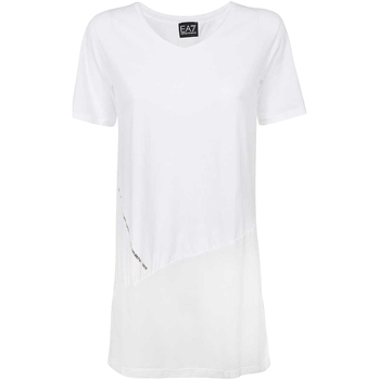 vaatteet Naiset T-paidat & Poolot Ea7 Emporio Armani 3KTT36 TJ4PZ Valkoinen