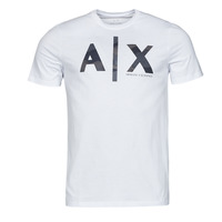 vaatteet Miehet Lyhythihainen t-paita Armani Exchange 3LZTHA Valkoinen / Maastokuviot