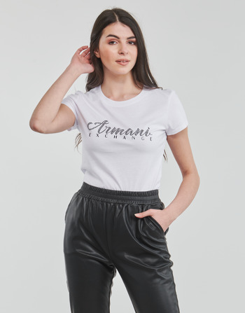 vaatteet Naiset Lyhythihainen t-paita Armani Exchange 8NYT91 Valkoinen