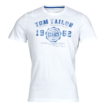 vaatteet Miehet Lyhythihainen t-paita Tom Tailor 1008637 Valkoinen