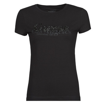 vaatteet Naiset Lyhythihainen t-paita Guess SS CN ASTRELLE TEE Musta